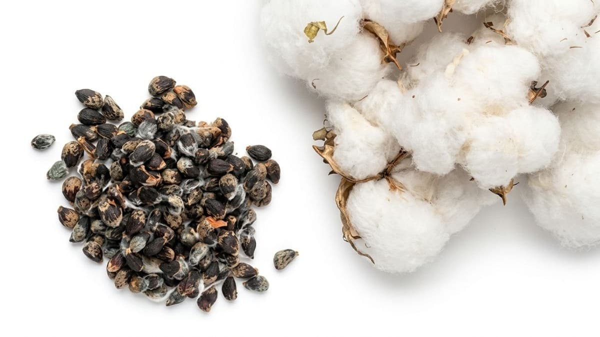 Coton et graine de coton après cadrage